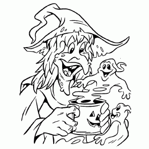 This witch a making a toxic potion