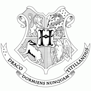 Hogwarts logo: Never tickle a sleeping dragon