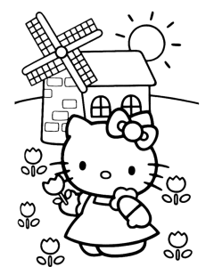 Hello Kitty bij de molen