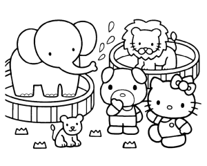 Hello Kitty met haar vriendjes