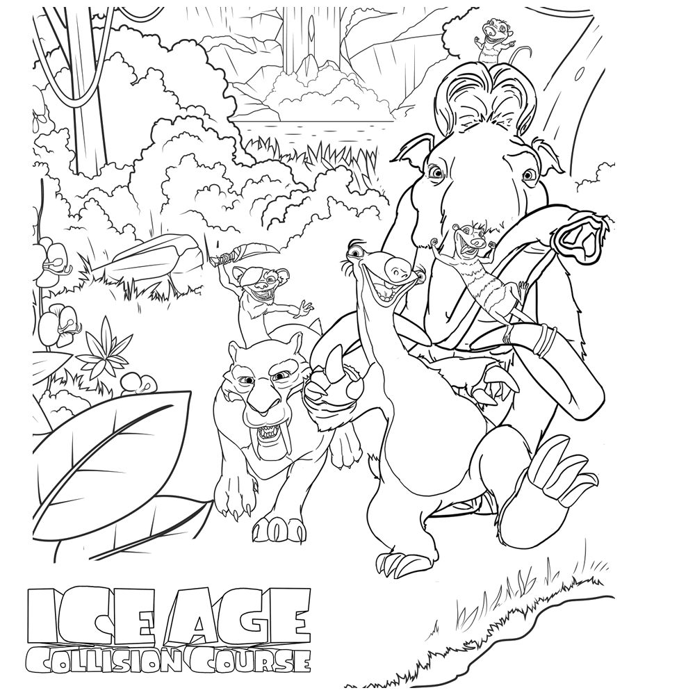 ice age coloring pages diego costa - photo #25