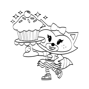 Sheree de wasbeer bakt een taart