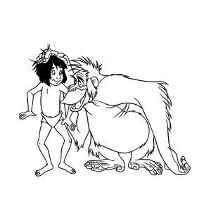 Mowgli en koning Louie