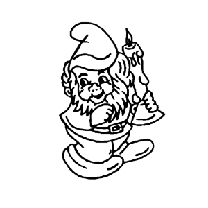 A leprechaun with a candle