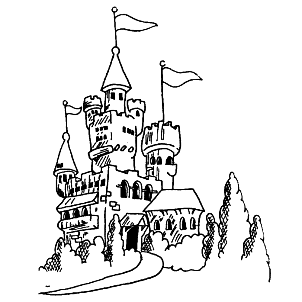 bekijk Castle on a hill kleurplaat