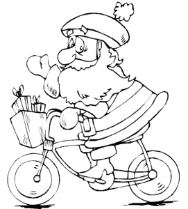 De Kerstman op de fiets