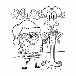 Octo krijgt een kerstkadootje van Spongebob