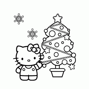 Hello Kitty bij de boom