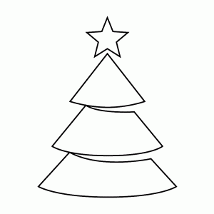 Kerstboom met een ster als piek