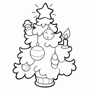 Versierde kerstboom