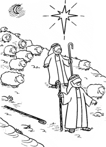 De herders in het veld