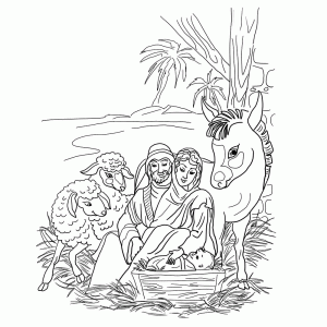 Jozef en Maria met het kindje Jezus