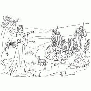 Engel Gabriel verschijnt aan de herders