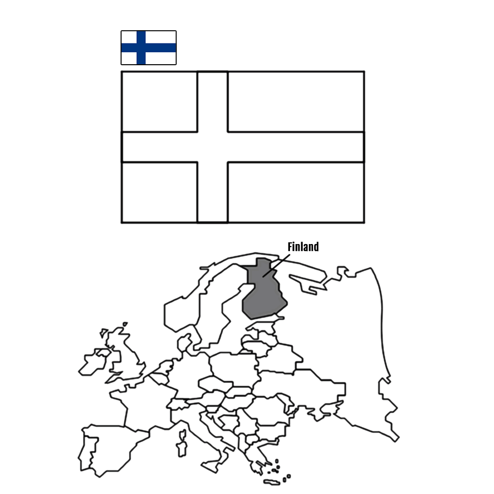bekijk Finland kleurplaat