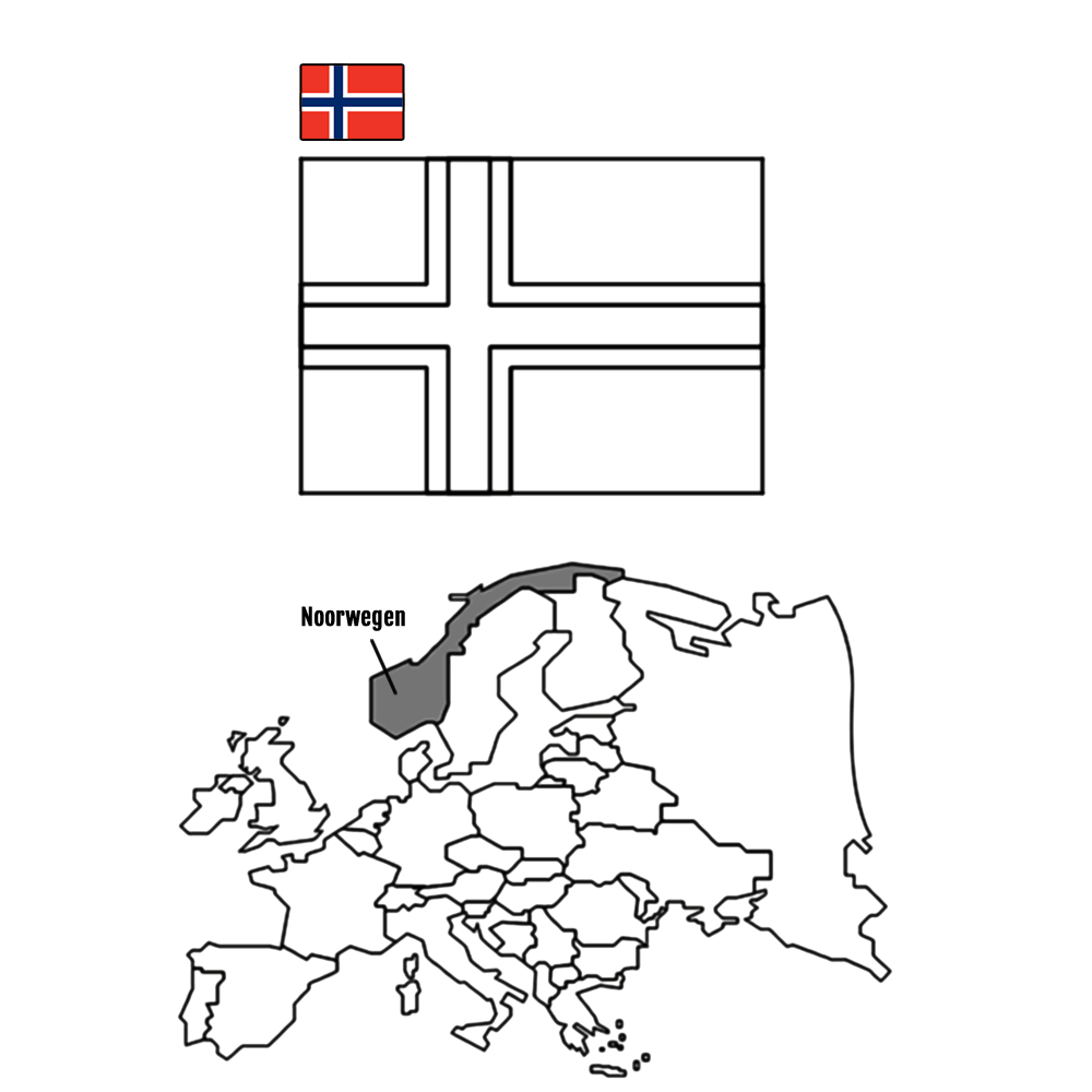 bekijk Noorwegen kleurplaat