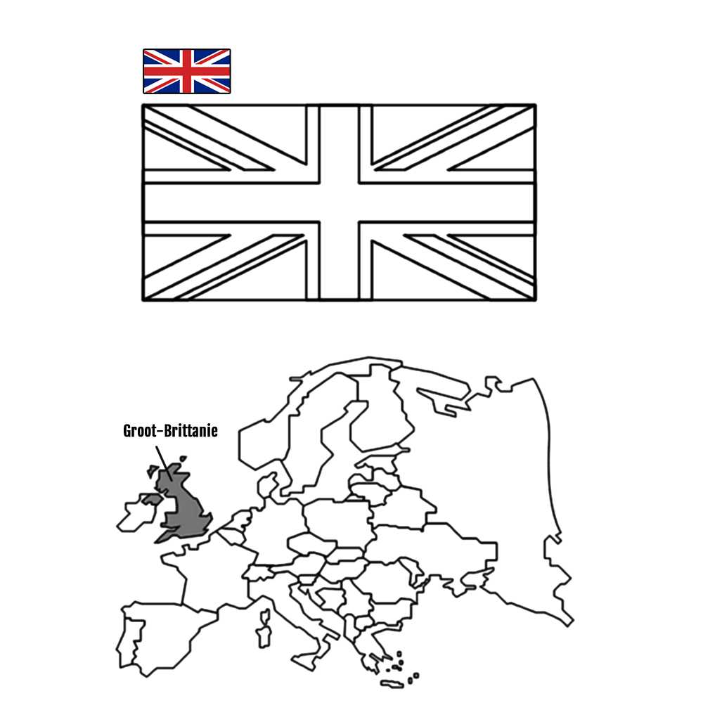 bekijk Engeland / Groot-Brittannie kleurplaat