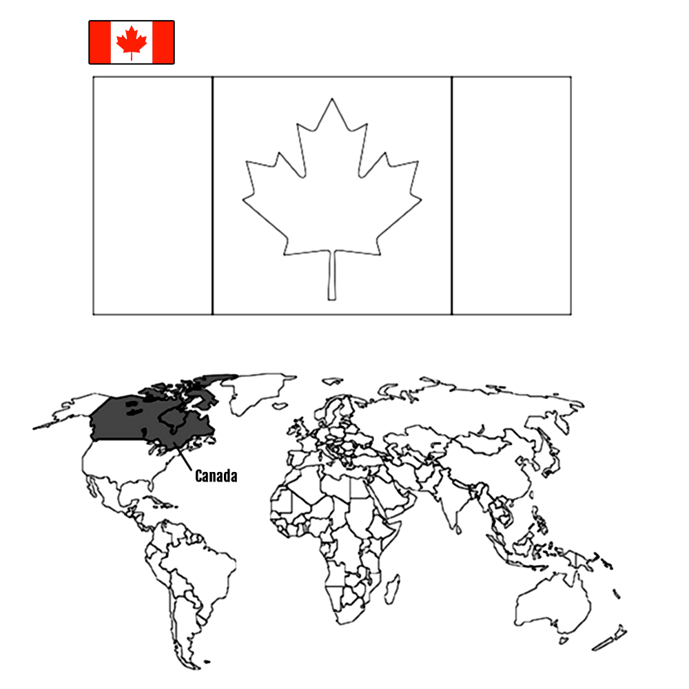 bekijk Canada kleurplaat