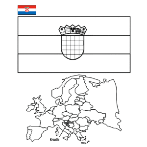 Landen en vlaggen: Kroatie