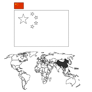 Landen en vlaggen: China