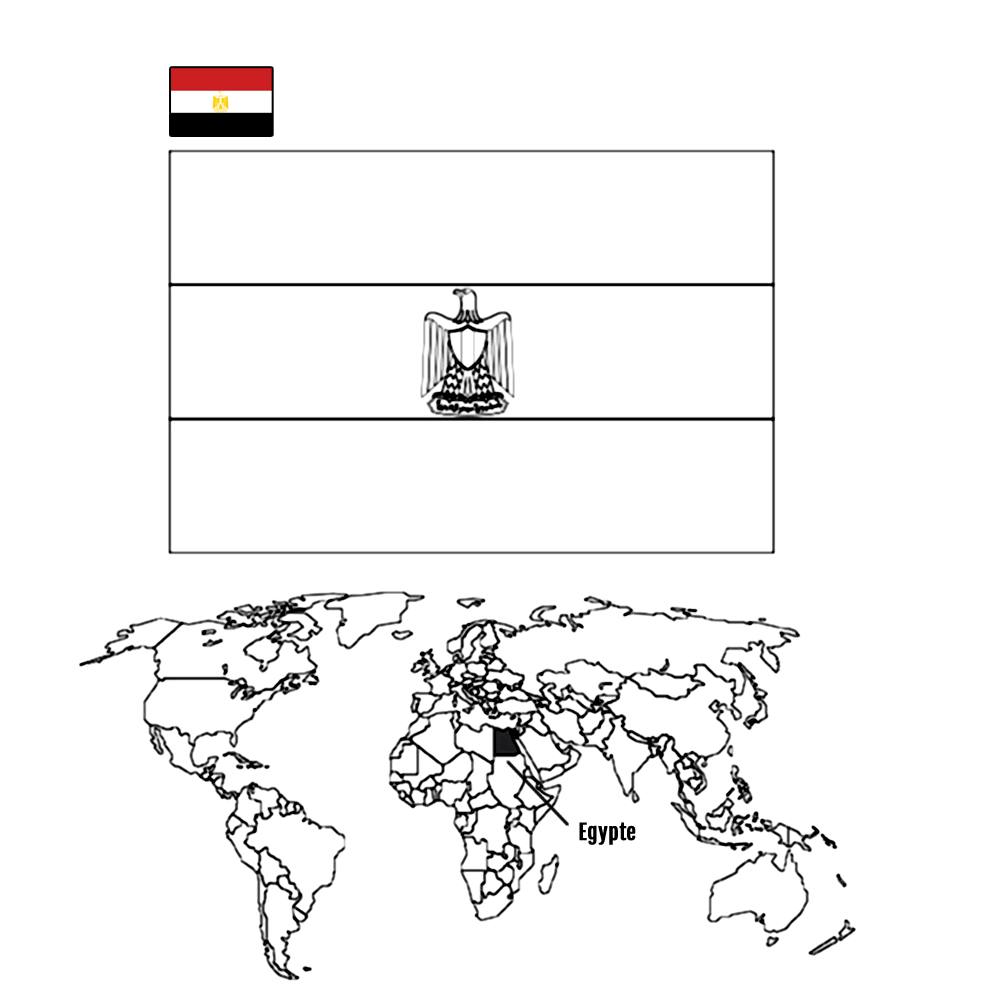 bekijk Landen en vlaggen: Egypte kleurplaat