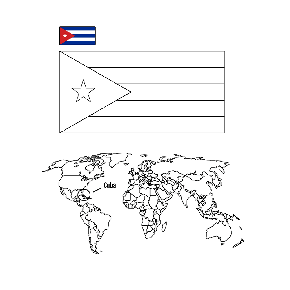 bekijk Cuba kleurplaat