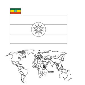 Landen en vlaggen: Ethiopie