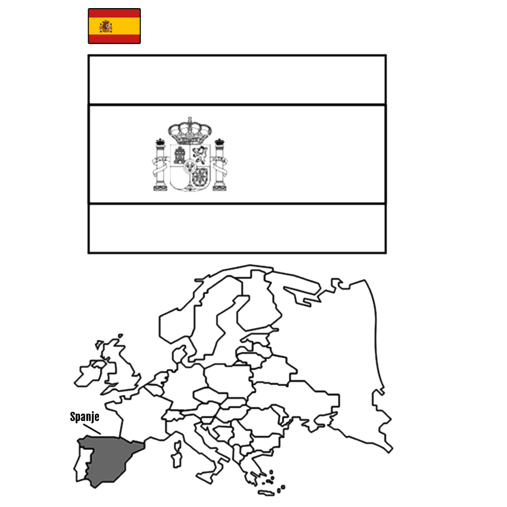bekijk Spanje kleurplaat