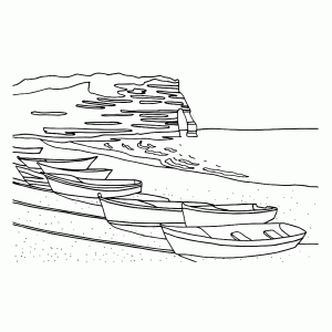 Bootjes op het zeestrand