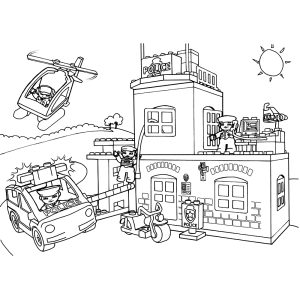 Lego Duplo: politiebureau, boeven en agenten