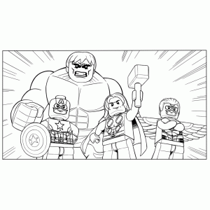 Hulk, Captain America, Thor en Hawkeye