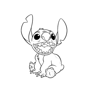 Lilo denkt dat Stitch een gek hondje is