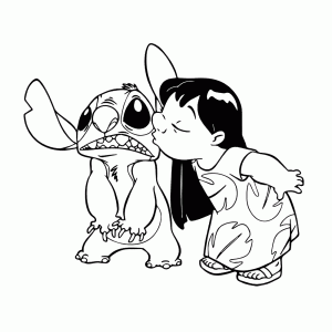 Stitch krijgt een kus