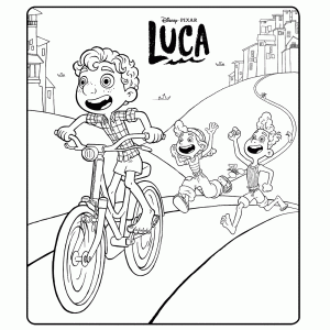 Luca op de fiets
