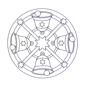 mandala met kerstklokjes