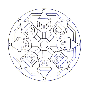 kerstmannen mandala