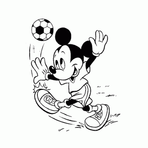 Goal! Mickey schopt de voetbal