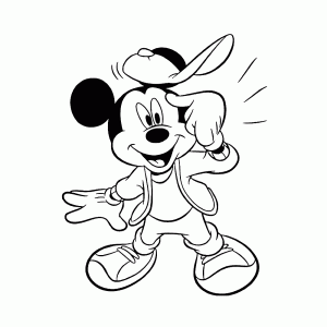 Mickey met baseball petje