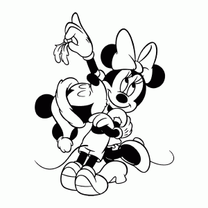 Mickey & Minnie onder de mistletoe