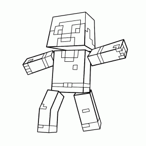 A Minecraft character