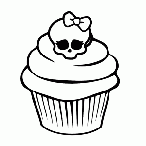 Skull cupcake