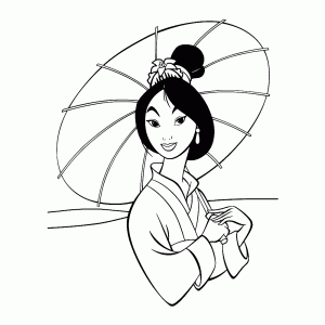 Mulan met parasol