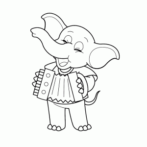 olifantje met accordion