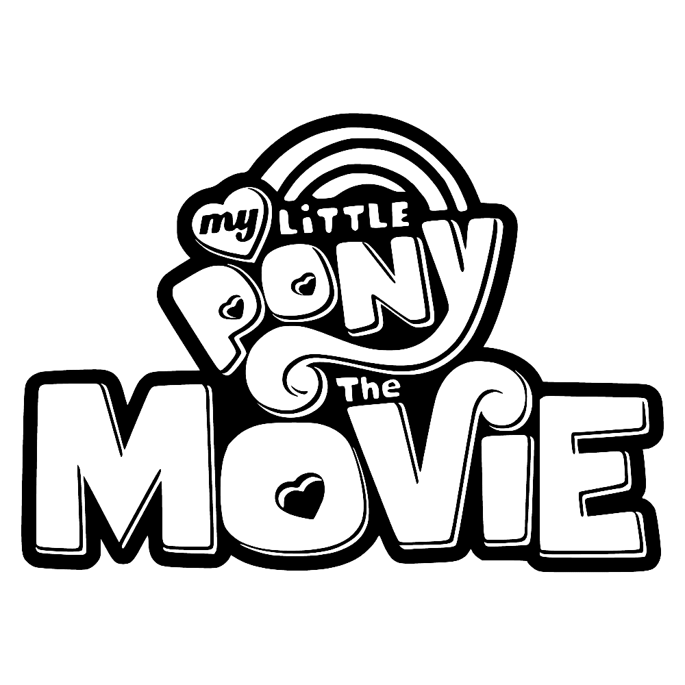 bekijk MLP The Movie logo kleurplaat