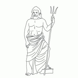 Poseidon de Griekse god van de zee