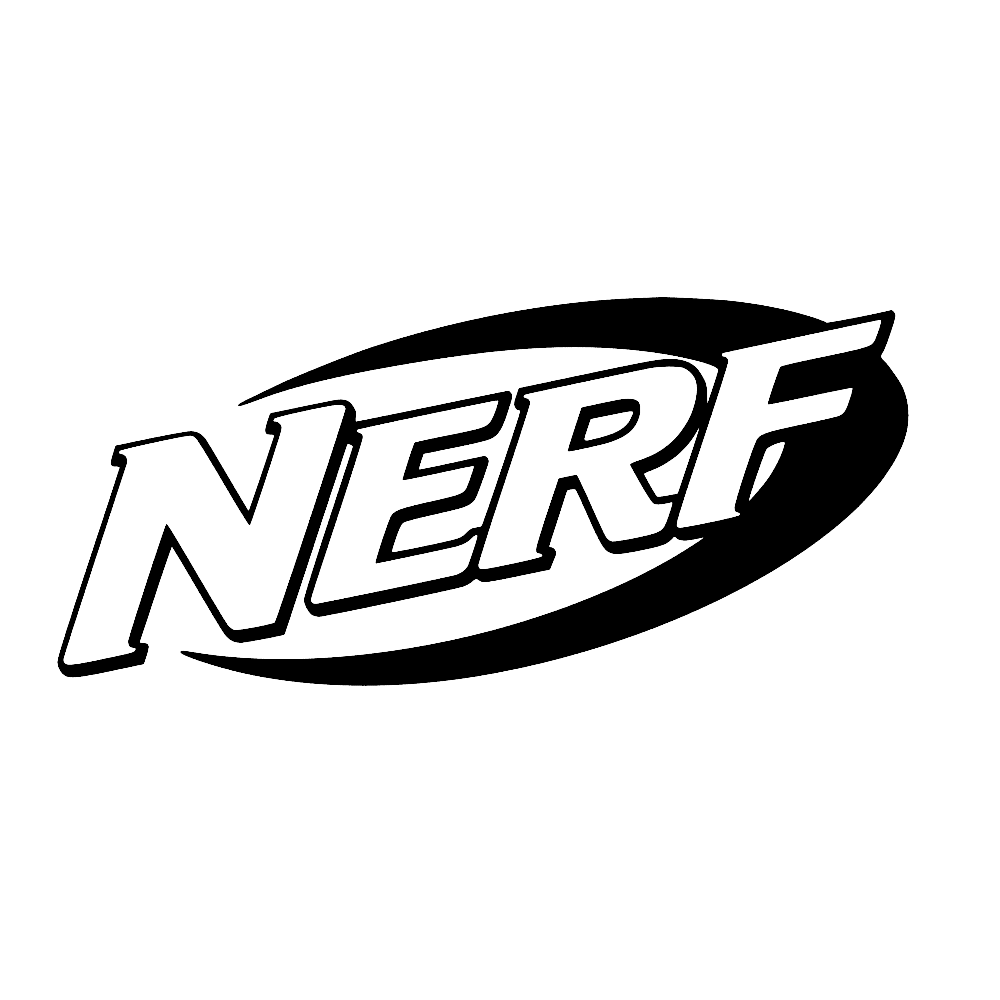 bekijk NERF logo kleurplaat