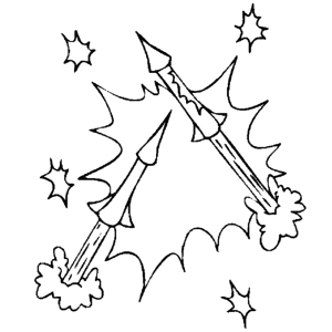 Vuurpijlen schieten de lucht in