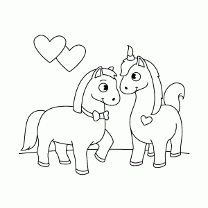Deze paardjes vinden elkaar lief