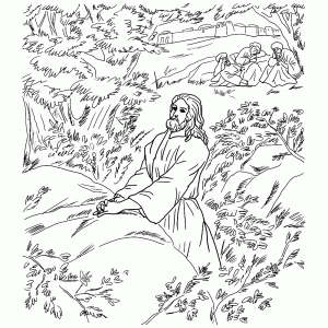 Jezus bidt in de Hof van Getsemane