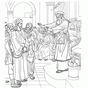 Jezus bij hogepriester Kajafas