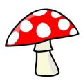 Mushrooms coloring pages